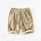 Ryan - Men’s Drawstring Elastic Waist Corduroy Casual Shorts