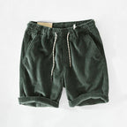 Ryan - Men’s Drawstring Elastic Waist Corduroy Casual Shorts