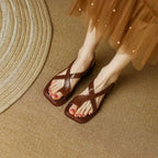 Sadie - Women’s Open Toe Cross Strap Sandals