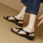 Sadie - Women’s Open Toe Cross Strap Sandals