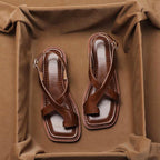 Sadie - Women’s Open Toe Cross Strap Sandals