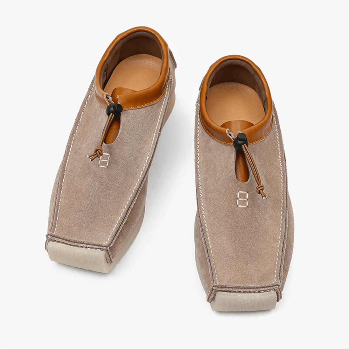 Samuel  - Men's Suede Loafers with Drawstring Tie