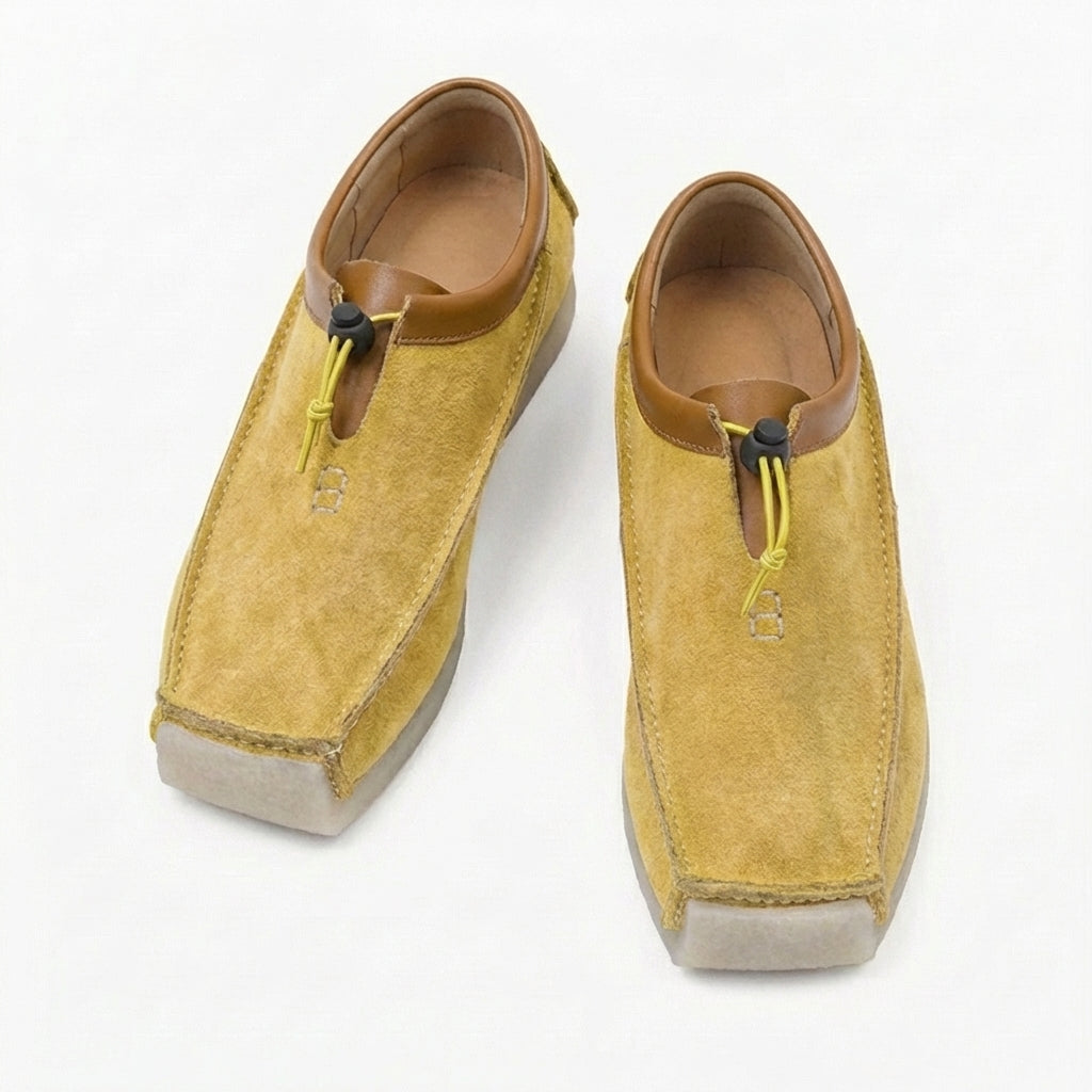 Samuel  - Men's Suede Loafers with Drawstring Tie