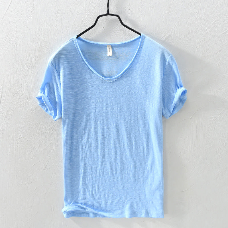 Samuel - Men’s Soft Cotton Relaxed V-Neck T-Shirt