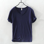 Samuel - Men’s Soft Cotton Relaxed V-Neck T-Shirt