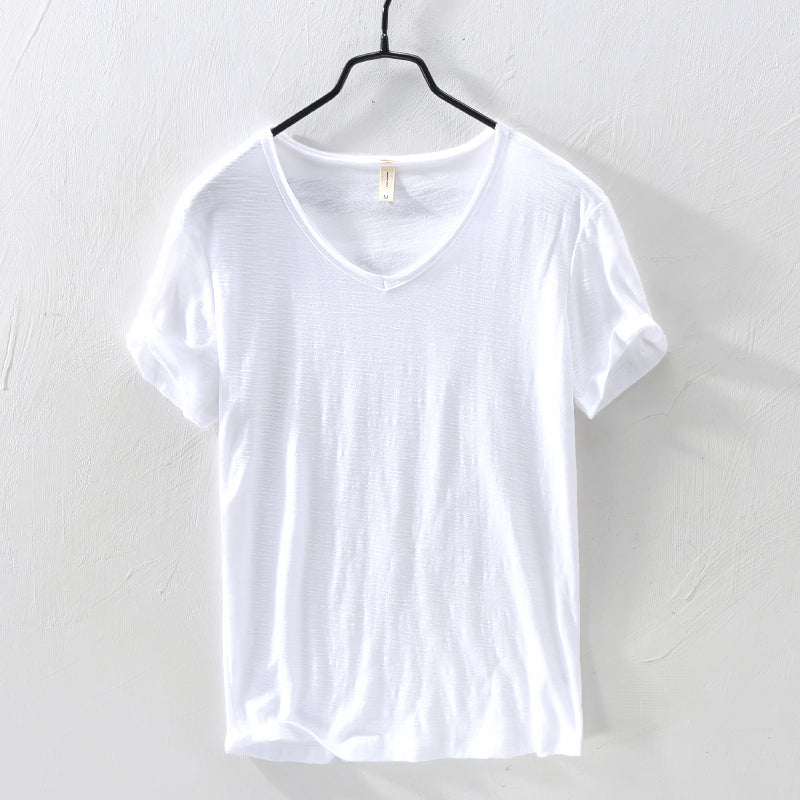 Samuel - Men’s Soft Cotton Relaxed V-Neck T-Shirt