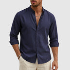 Sean - Men’s Casual Cotton Stand Collar Shirt