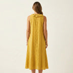 Seraphina - Women's Sleeveless Linen Ruffle Midi Dress