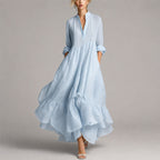 Sharon - Women’s Flowing Ruffle Hem Maxi Dress