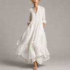 Sharon - Women’s Flowing Ruffle Hem Maxi Dress