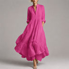 Sharon - Women’s Flowing Ruffle Hem Maxi Dress