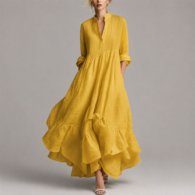 Sharon - Women’s Flowing Ruffle Hem Maxi Dress