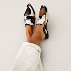 Skyler - Women's Cow Print Mule Loafers