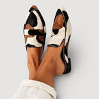 Skyler - Women's Cow Print Mule Loafers
