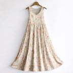 Sofia - Women’s Floral Print Sleeveless Maxi Dress