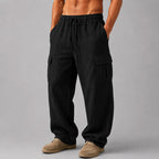 Steven - Men's Linen Cargo Drawstring Pants