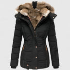 Sylvie - Women's Casual Hooded Parka Jacket with Plush Faux Fur Trim