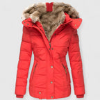 Sylvie - Women's Casual Hooded Parka Jacket with Plush Faux Fur Trim