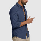 Terry - Men's Relaxed Fit Button-Up Cotton Shirt