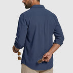 Terry - Men's Relaxed Fit Button-Up Cotton Shirt