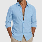 Terry - Men's Relaxed Fit Button-Up Cotton Shirt