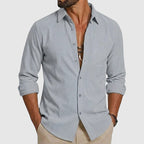Terry - Men's Relaxed Fit Button-Up Cotton Shirt