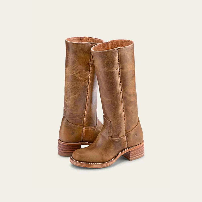 Thelma - Women's Knee-High Block Heel Side Zip Boots