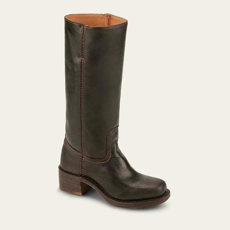 Thelma - Women's Knee-High Block Heel Side Zip Boots