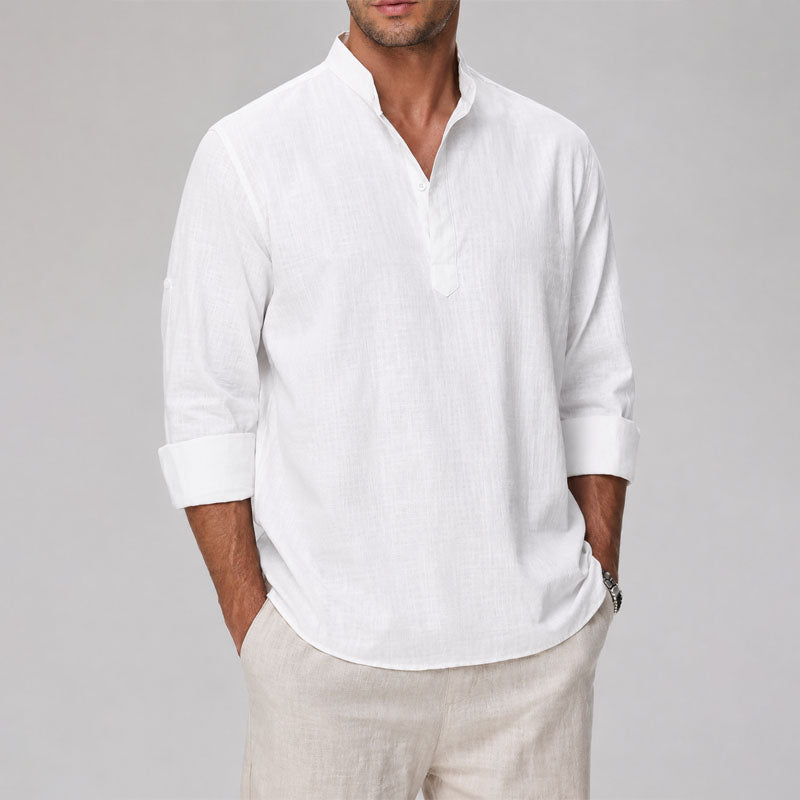Tobias - Men’s Textured Casual Henley Shirt