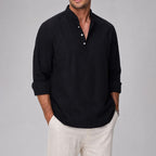 Tobias - Men’s Textured Casual Henley Shirt