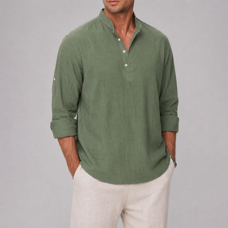 Tobias - Men’s Textured Casual Henley Shirt