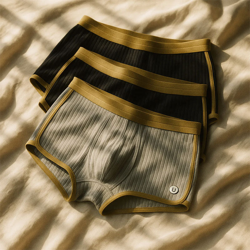 Turner - Men's Ribbed Contrast Trim Boxer Shorts Set