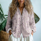 Vanessa - Women’s Boho Leaf Print Blouse