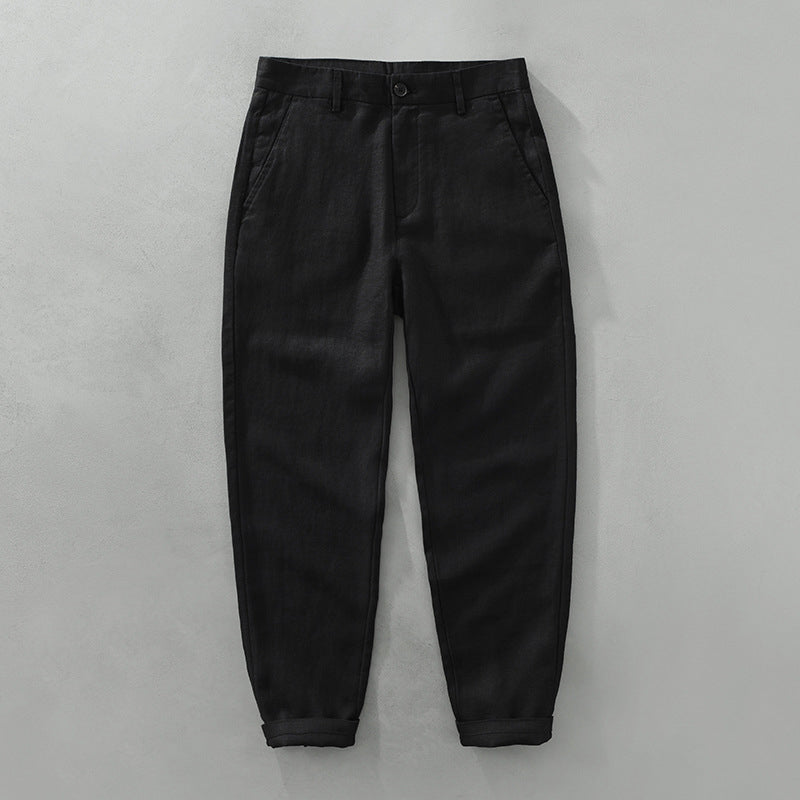Victor - Men’s Breathable Straight Leg Linen Pants