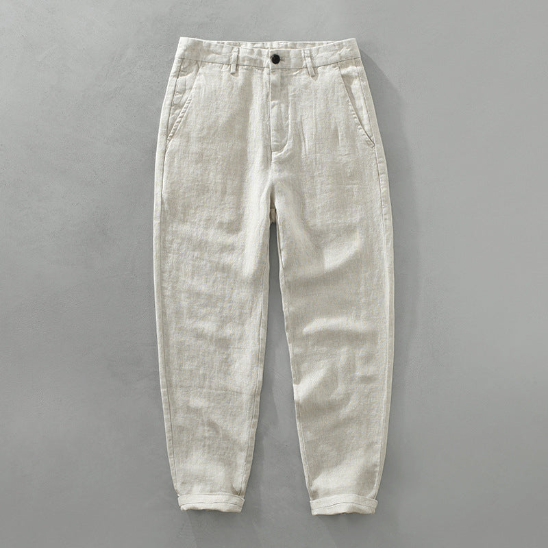 Victor - Men’s Breathable Straight Leg Linen Pants