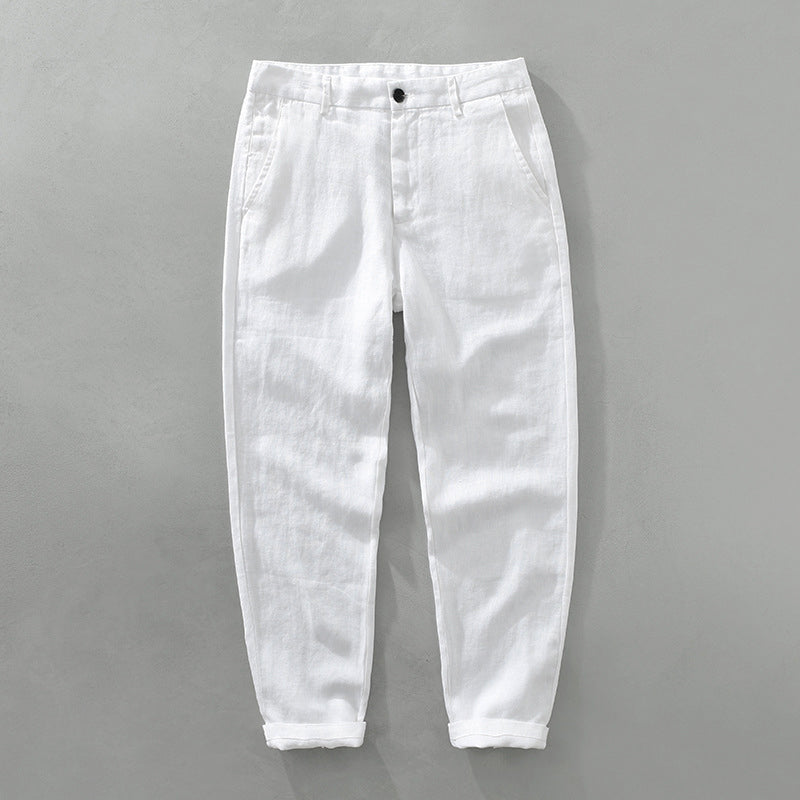 Victor - Men’s Breathable Straight Leg Linen Pants