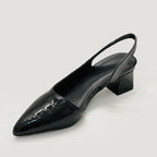 Viviana - Women’s Croc-Embossed Slingback Block Heels