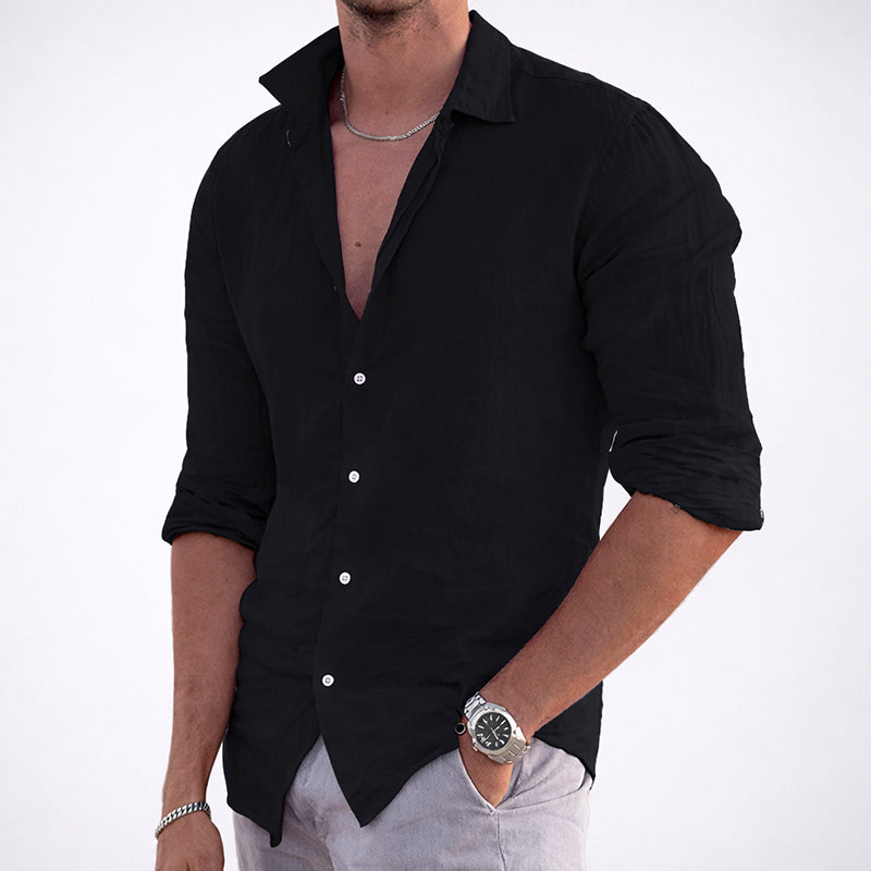 Wesley - Men’s Classic Cotton Button-Up Shirt