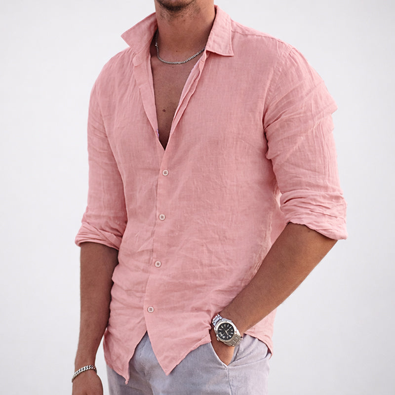 Wesley - Men’s Classic Cotton Button-Up Shirt