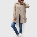 Adalaine - Women's Oversized Wool Coat with Notch Lapels