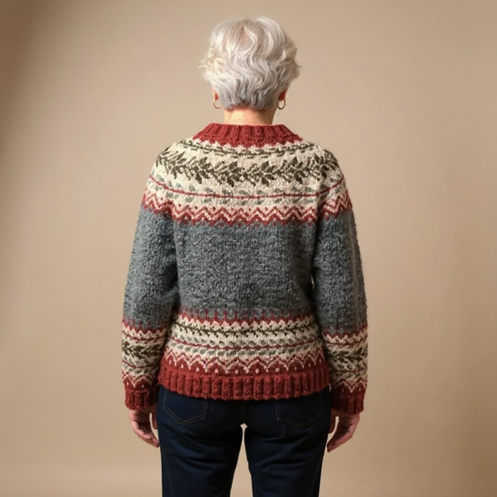Adalyn - Women's Fair Isle Cardigan with Button Front