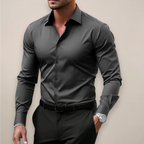 Anton - Men's Slim Fit Spread Collar Long Sleeve Oxford Shirt 1