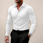 Anton - Men's Slim Fit Spread Collar Long Sleeve Oxford Shirt 3