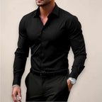 Anton - Men's Slim Fit Spread Collar Long Sleeve Oxford Shirt 5