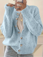 Antonella - Women's Loose Fit Button-Down Knit Cardigan