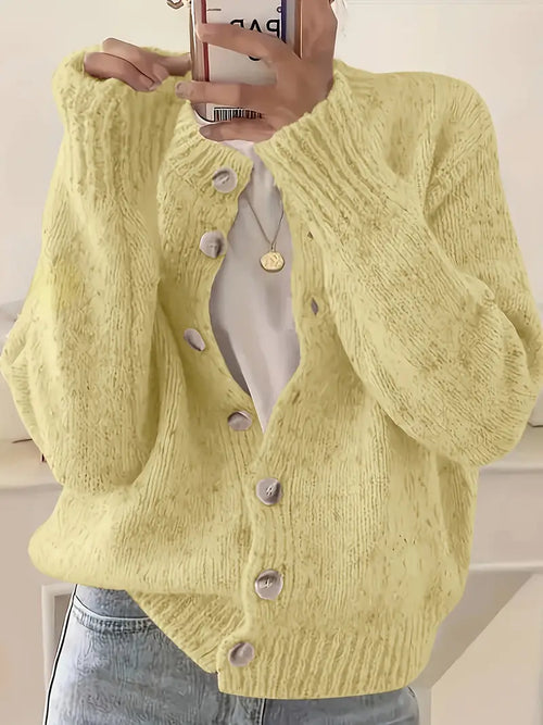 Antonella - Women's Loose Fit Button-Down Knit Cardigan