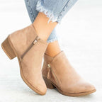 Audrey - Women's Suede Wedge Ankle Boots