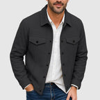 Austin - Men's Collared Shirt Jacket with Chest Pockets