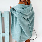 Aveline - Women's Hooded Longline Knit Cardigan
