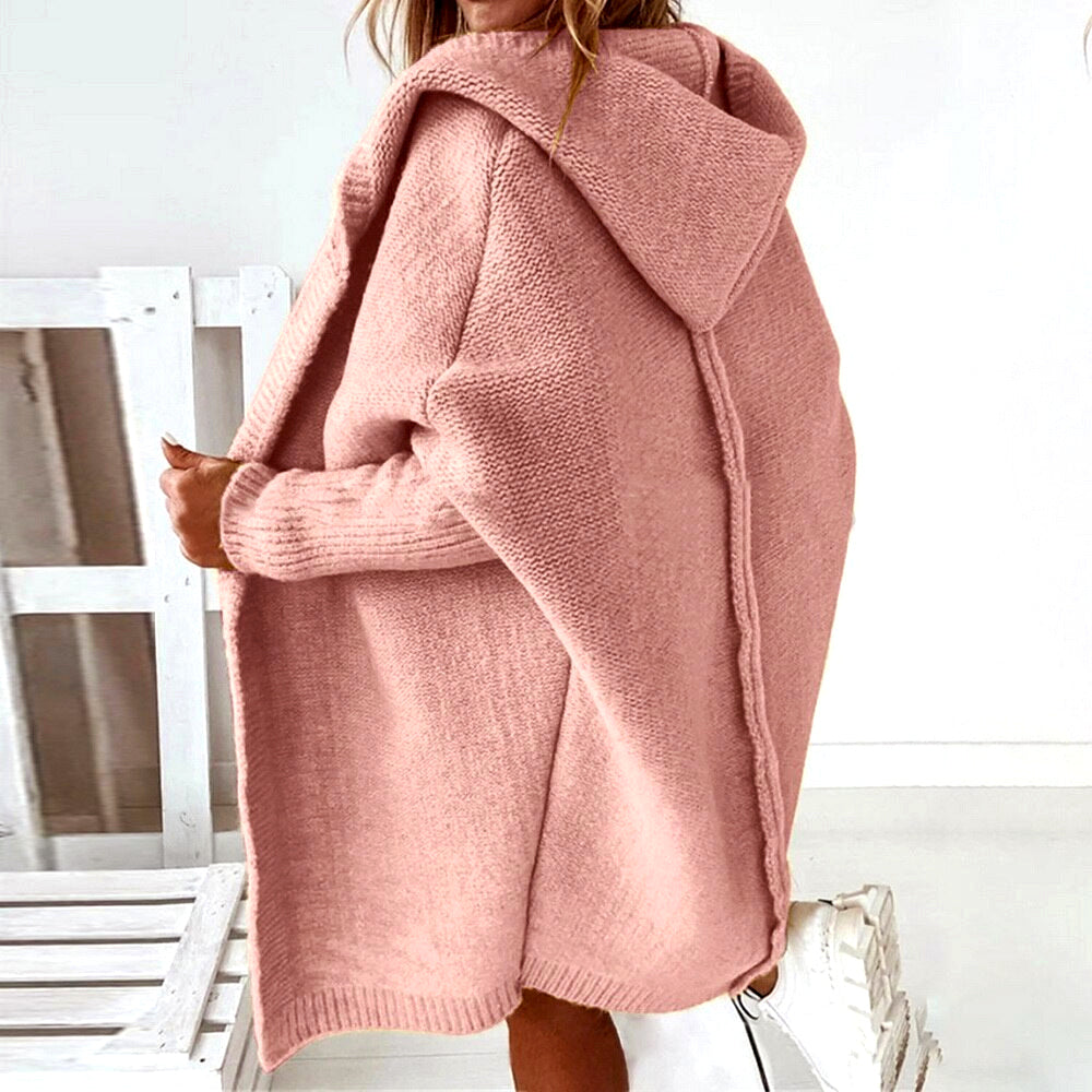 Aveline - Women's Hooded Longline Knit Cardigan